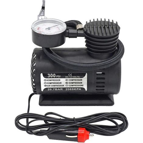 Neue tragbare Mini-Auto-Reifenpumpe (300 psi, 12 V) – Elektrische Mini-Reifenpumpe für Notfälle
