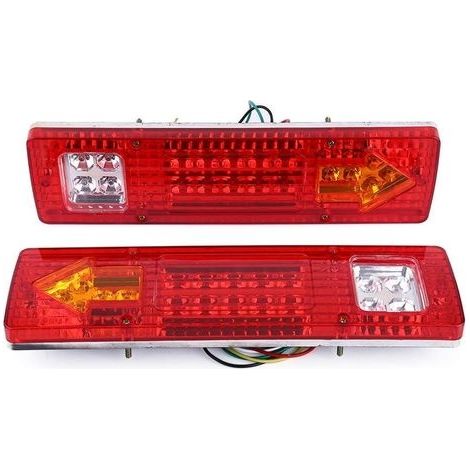 kit Feux Remorque Led, Lot de 2 feux arrière 19 LED pour voiture, camion, remorque, van - Étanche 12 V (1/5)