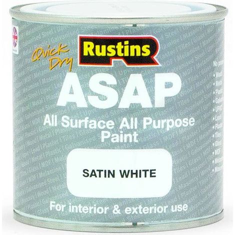 Rustins Quick-Dry White Paint - 250ml (ASAP Paint, Fast-Drying, Suitable for Various Surfaces) (1/2)