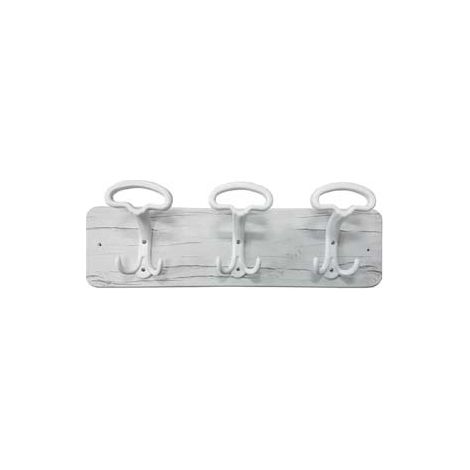 PORTABITI SHABBY CHIC 3 POSTI BIANCO- - cm.48x16,5h. - 2 pezzi