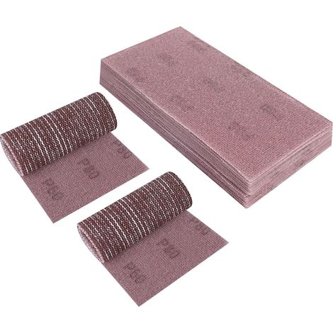 Treillis Feuilles Abrasive 115x230mm, 25 Pièces Papier a Poncer 80 Grains Abrasives Papier pour Ponceuse Vibrante Polir et Enlever La Rouille (1/5)