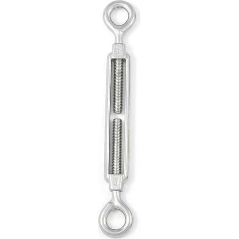 Tenditore a 2 occhi M8 mm. in acciaio Inox A4 - AISI 316