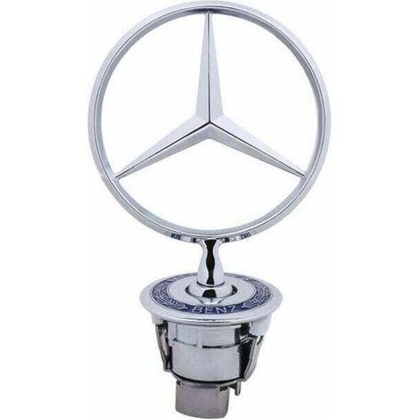 Insigne d'emblème de logo de capot de capot de Mercedes Benz pour W124 W202 W203 W208 W210/44mm (1/5)