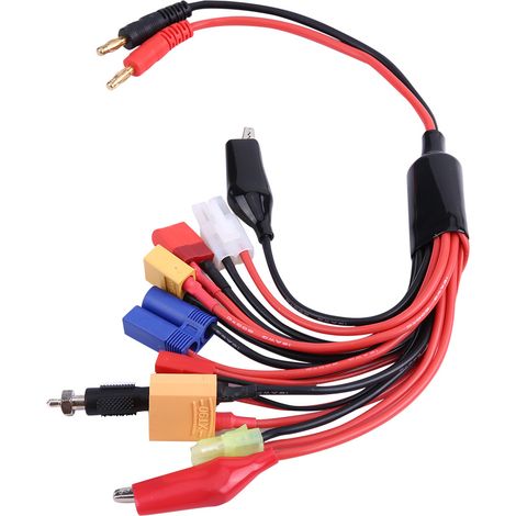 Chargeur universel RC 11 en 1 pour batteries Lipo NiMH avec câbles et adaptateur (1/4)