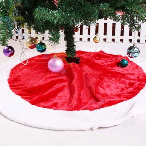 Tapis de sapin de Noël en peluche de 90 cm, décoration pour sapin de Noël Hol (1/5)