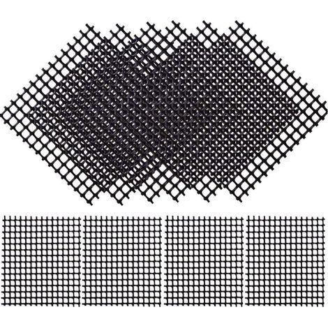 Lot de 100 10,2 x 10,2 cm Noirjoints carrés en maille plastique pour éviter les fuites de terre pour pot de bonsaï (1/5)