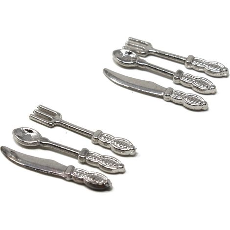 Posate in Ferro Set da 6 Pezzi Miniature per Presepe 86048