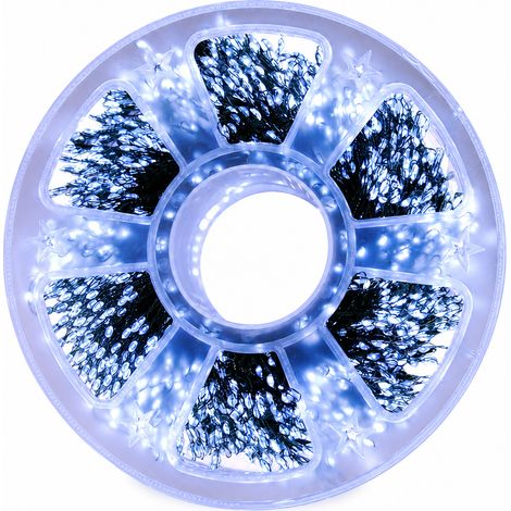 Guirlande lumineuse LED grappe de Noël, fil vert, 900 LED blanches, secteur, télécommande, extérieur jardin (1/5)