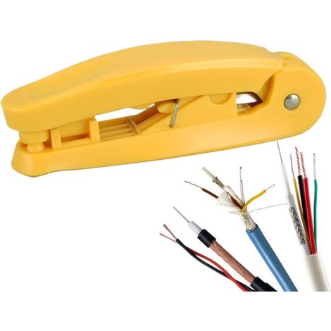 Outil à dénuder, kit multifonction avec coupe fil, dénudeur de 4,33 pouces à pince robuste, système compact de réparation de réseaux, outil manuel de qualité professionnelle facile à utiliser, pour câ (1/5)