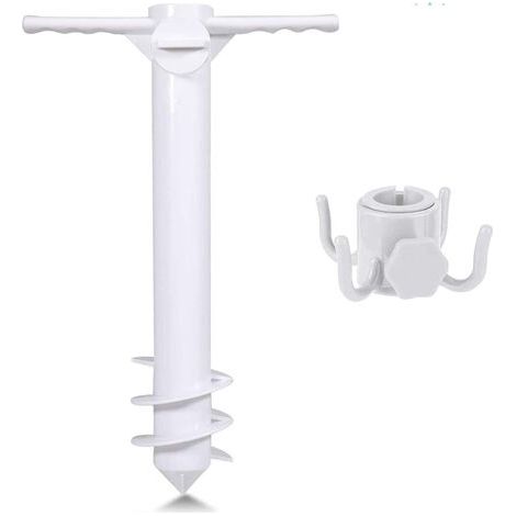 BUNTHAUS Support Parasol de Plage de Taille Universelle - Porte Parasol à Visser dans le Sol - Résiste aux Vents Puissants (1/5)