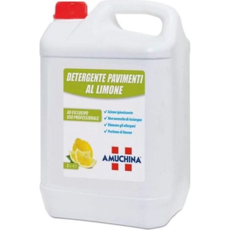 Amuchina DETERGENTE PAVIMENTI LIMONE Igienizzante germi e batteri 5 LT