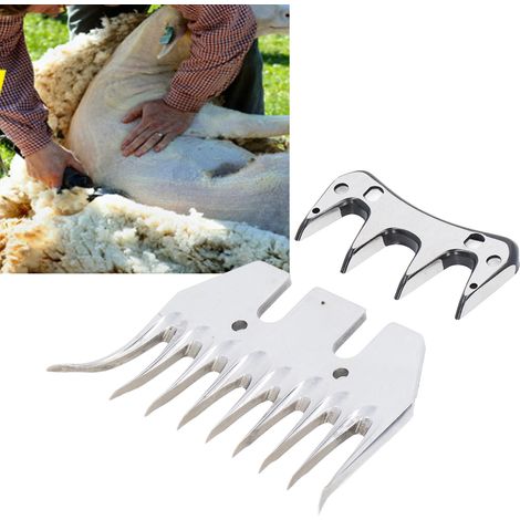 Lame de tondeuse mouton incurvée 9 dents, coupe-laine électrique pour chèvres, pièce de rechange ciseaux (1/5)