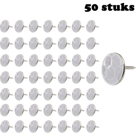 Filiyano-Piques de marquage réfléchissantes, paquet de 50, diamètre 1 cm, balises de signalisation réfléchissantes, piquets de balisage pour sentiers (1/5)