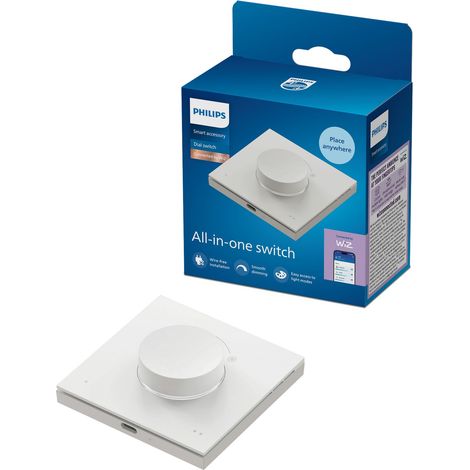 Philips Smart Lighting Interruptor de dial inteligente - Interruptor Giratorio (Blanco) - Recargable mediante USB-C (1/5)