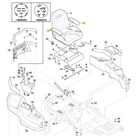 KIT BRACCIOLI SEDILE ORIGINALE STIGA - 118830678/0