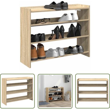 vidaXL Schuhregal Sonoma-Eiche 80x25x62 cm Holzwerkstoff (1/5)