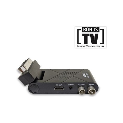 Akai Decoder DVB-T2 HD 1080p con HEVC 10bit, USB e Scart - Digitale terrestre