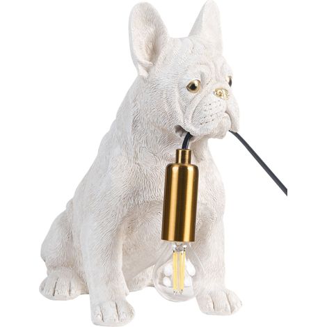 Tischlampe Hund BRUNO Weiß