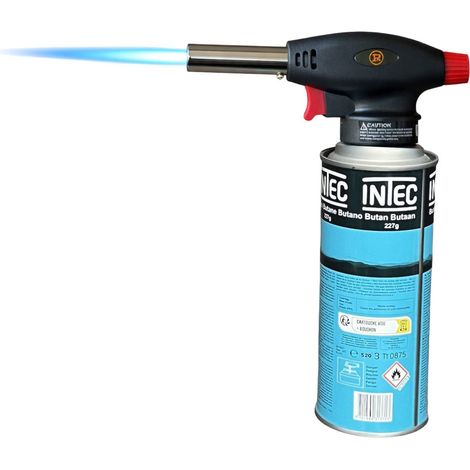 Chalumeau à gaz 180W - 360°C + Cartouche gaz butane 250g - Chalumeau de cuisine Allumage auto piezo flamme réglable PROWELTEK (1/5)