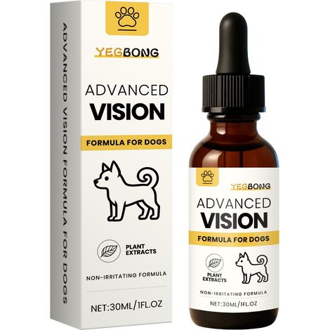 Solution nettoyante pour les yeux du chien - Nettoie les yeux du chien des sécrétions, solution nettoyante douce et confortable - 30 ml (1/5)