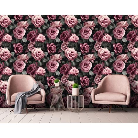 Wallarena Vliestapete Blumen Rosen Natur Romantik für Wohnzimmer und Schlafzimmer, 10 m x 50 cm – inkl. Kleister & Anleitung (1/5)
