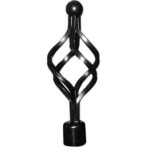 2 embouts de tringle à rideaux romains décoratifs et élégants.-16x2.6cm-Black (1/4)