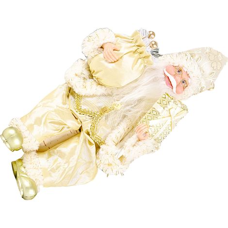 Décoration de Père Noël, figurine de Père Noël mignonne, jouet, ornement de table style fêtes pour la maison, figurine assise, modèle cadeau (1/5)