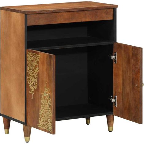 Buffet，Bahut，Meuble de Rangement Marron 60 x 33.5 x 75 cm Bois de manguier massif CFW82560 (1/5)