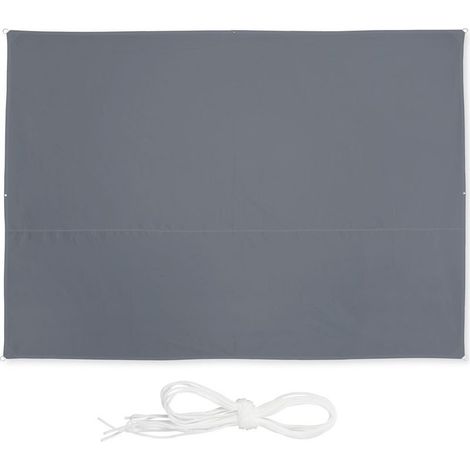 Voile d'ombrage rectangulaire 2,5 x 3,5 m Imperméable et anti-UV Polyester 180 g/m² Tendeurs inclus pour balcon et terrasse (1/5)