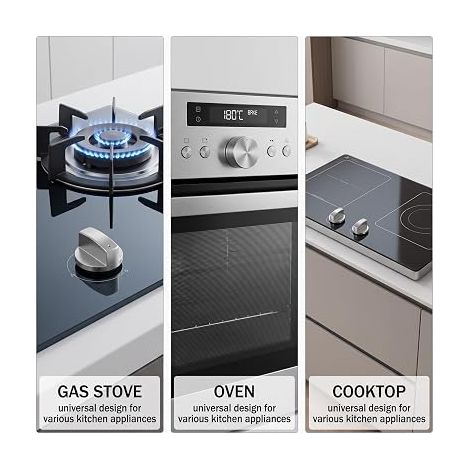 Pièces et accessoires pour tables de cuisson,Ensemble de boutons de commande pour cuisinière à gaz (6 mm) (1/4)