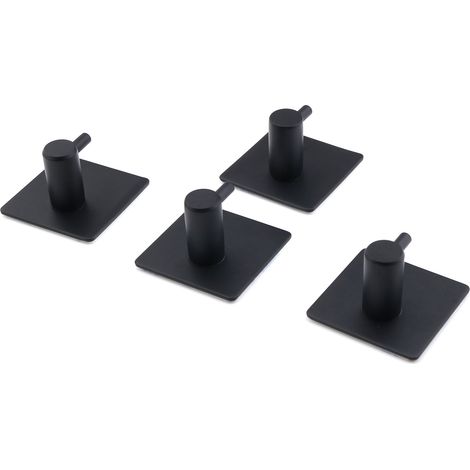Handtuchhaken Bernstein HK450 selbstklebend 4 Stück Schwarz matt