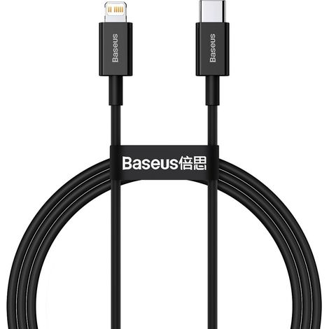 Cavo Baseus Superior Series da USB-C a Lightning, 20W, PD, 1m (nero) (1/5)