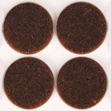 50 x FELTRINO ADESIVO SEDIA MARRONE D 20 MM CF 12 PZ