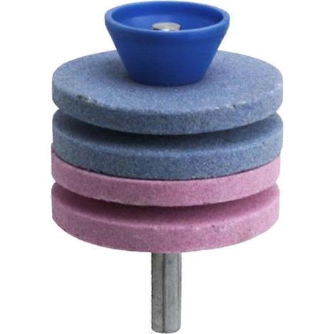 Meule à aiguiser pour lames de tondeuse à gazon Power Dr-Blue and Pink (1/5)