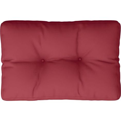 Coussin de plateau bordeaux, dimensions 50 x 40 x 12 cm, en tissu (1/5)