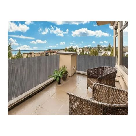 NORTENE Canisse PVC double face grise 1,5 x 3 m - 19 mm - 30 % recyclé (1/3)