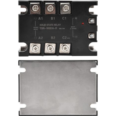 Relais Statique Triphasé 100A Module de Contrôle pour Automatisation Industrielle, Sans Radiateur (1/5)