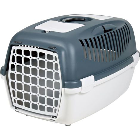 Trixie Hundetransportbox Capri 3 hellgrau/grau S 40 × 38 × 61 cm (1/2)