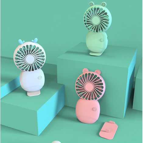 Mini Ventilateur USB Mignon - Rose, Rechargeable, Portable pour Bureau et Voyage-lsw (1/2)
