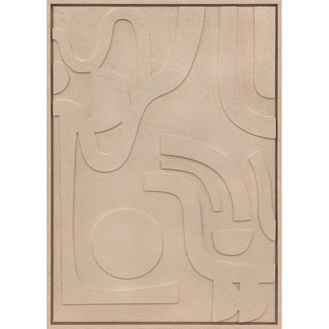 Azra beige 3d appeso alla parete 50x70cm - Atmosphera créateur d'intérieur