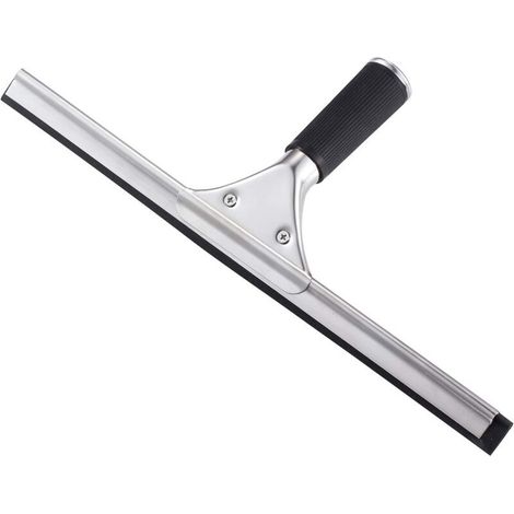 Raclette de Douche Vitre, Raclette à Eau Ménagère en Acier Inoxydable, Outil de Nettoyage et Essuie-glace pour Salle de Bain et Fenêtre 35 cm (1/5)