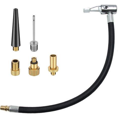 Fermaglio per pneumatici con tubo flessibile in gomma, guarnizione per tubo flessibile della pompa di gonfiaggio dei pneumatici con guarnizione della valvola per auto, moto, bicicletta, palla (30 cm)
