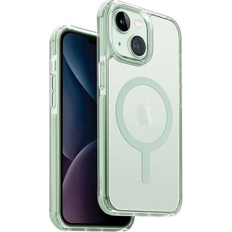 Funda de carga Maglick Uniq Combat para iPhone 15 Plus / 14 Plus de 6,7 pulgadas, color menta/menta fría. (1/2)