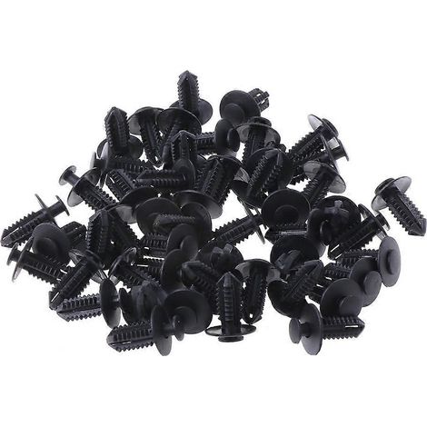 Rivets de fixation pour garniture de panneau de porte, clip de fixation pour plaque d'immatriculation, pare-chocs, aile (50x) (1/4)