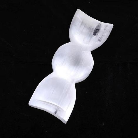 1 pc naturel blanc sélénite Quartz cristal bol cendrier lune et soleil forme pierre for la décoration intérieure Collections de la maison (1/5)