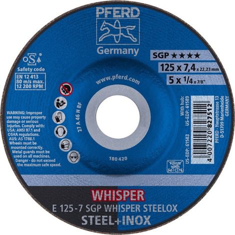 Pferd E 125-7 SGP Whisper Steelox disco para desbarbar blanco (1/5)