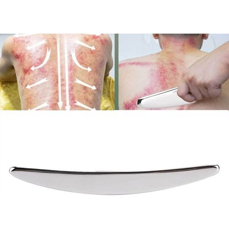 Plaque de Gua Sha en Acier Inoxydable 304, Outil de Soin Visage et Détente (1/5)