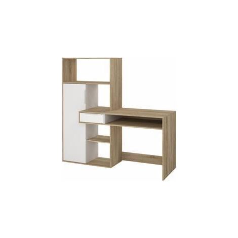 KIT SCRIVANIA FUNCTION PLUS C/LIBR 163X60X155CM BIA/QUE