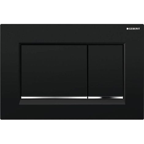Geberit placca di comando Sigma 30 doppio tasto nero/cromato (1/2)