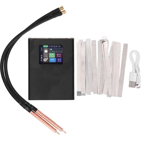 Kit de soudage par points miniature avec écran LCD portable et batterie rechargeable de 5 000 mAh pour le bricolage sur de la tôle de 0,25 mm (1/5)